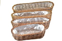 Blumenkasten aus Weide oval - Rabatt 6+1 | Mae (cm): 70x21, h. 14 ::  Adalsol