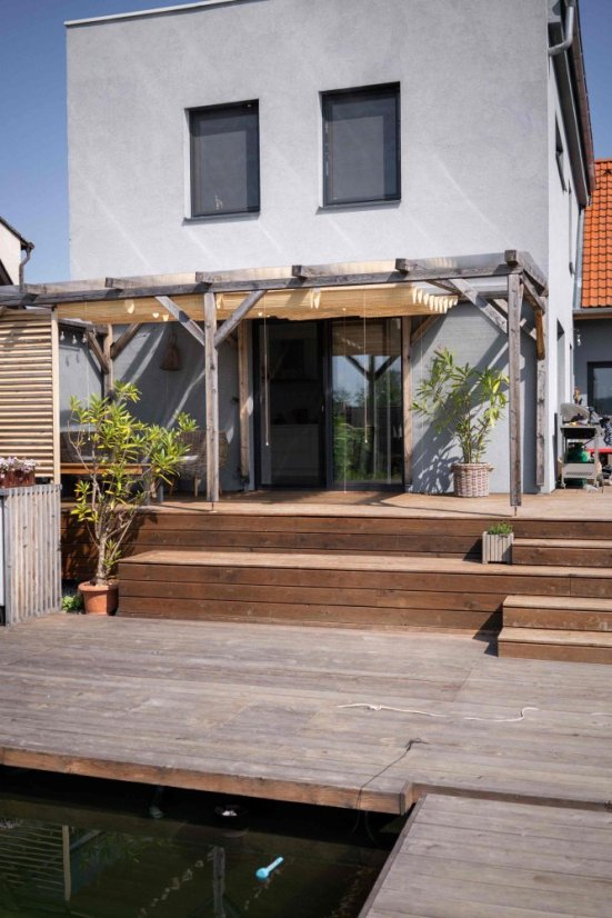 Bambusvordach fr Pergola - natur - Abmessungen (cm): 80 cm, 400 cm ::  Adalsol