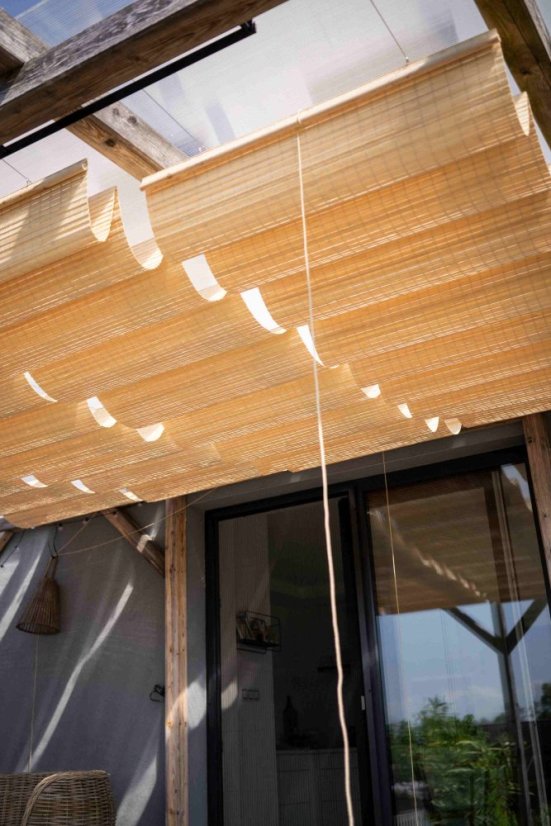 Bambusvordach fr Pergola - natur - Abmessungen (cm): 80 cm, 400 cm ::  Adalsol